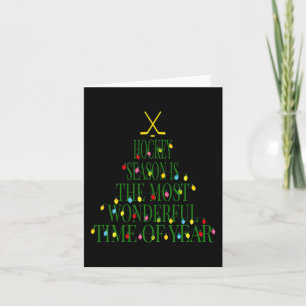 Fun Christmas Hockey - Most Wonderful Time of Year Card
