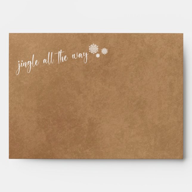 Fun Christmas Holiday Jingle All The Way Holiday Envelope (Front)
