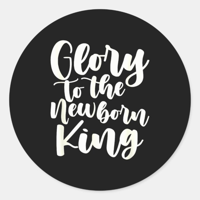 Fun Christmas Holiday Saying Religious Christian E Classic Round Sticker (Front)