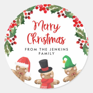 Fun Christmas Holly Sticker