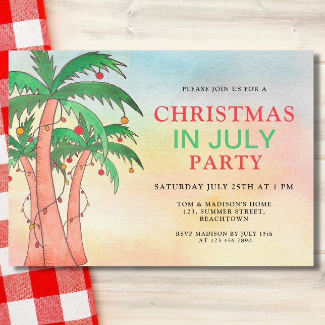 Fun Christmas In July Party  Invitation (Creator Uploaded)