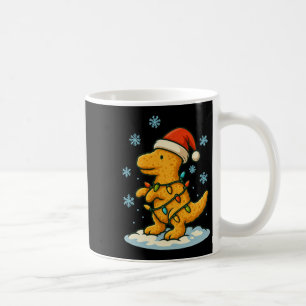 Fun Christmas Lights Wrapped On Dinosaur Chicken N Coffee Mug