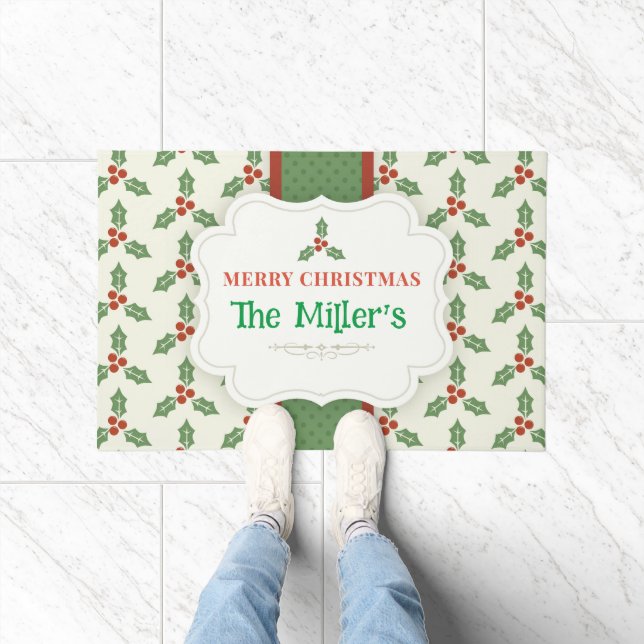FUN! Christmas Mat - Personalised -Add Name (Indoor)