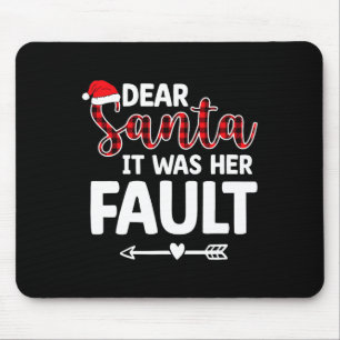 Fun Christmas Matching Couples His Hers Pyjamas Mouse Pad