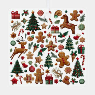 Fun Christmas Metal Tree Decoration