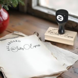 Fun Christmas North Pole Jolly Express Rubber Stamp