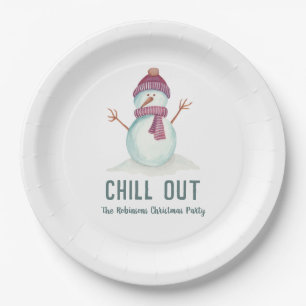 Fun Christmas Party Paper Plate