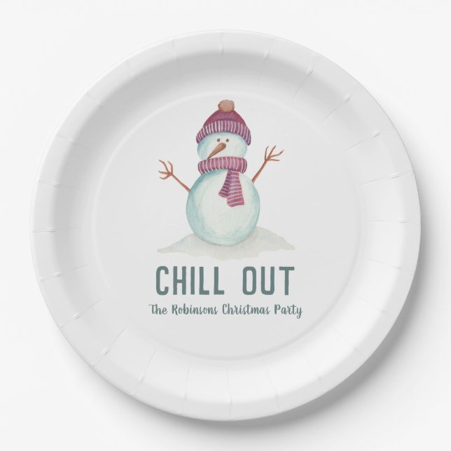Fun Christmas Party Paper Plate (Front)