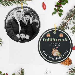 Fun Christmas Photo Keepsake Ceramic Ornament