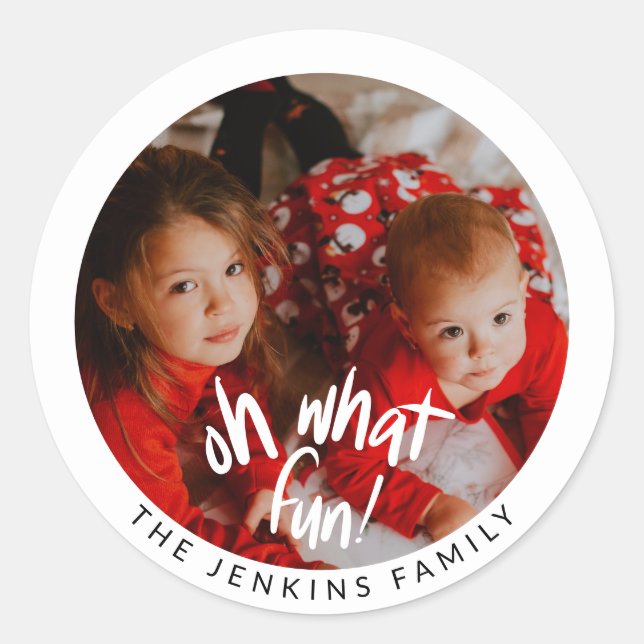 Fun Christmas Photo Sticker (Front)
