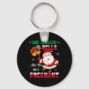 Fun Christmas Pregnancy Announcement New Dad Mum 1 Key Ring