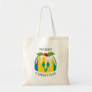 Fun Christmas Pudding ST VINCENT FLAG Tote Bag