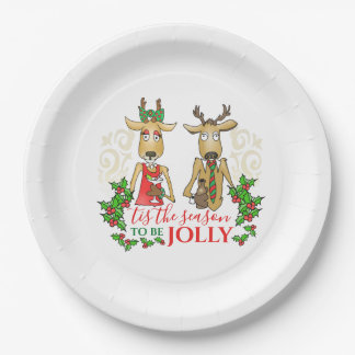 Fun Christmas Reindeer with Drinks Tis the Season  Paper Plate