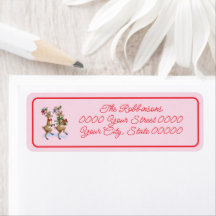 Fun Christmas Reindeers Return Address Label