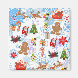Fun Christmas Santa Magnet