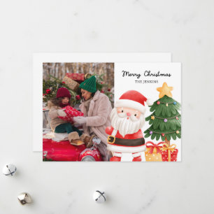 Fun Christmas Santa Photo Greeting Card