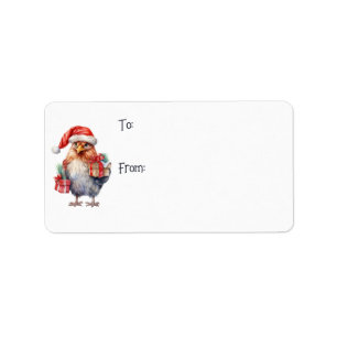 Fun Christmas Shopping Chicken To/From Labels