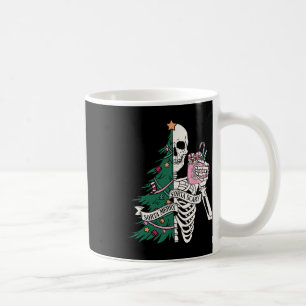 Fun Christmas Sorta Merry Sorta Scary Skeleton Xma Coffee Mug