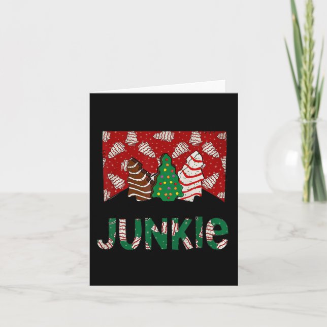 Fun Christmas Tree Cake Junkie Tis The Season West Card (Front)
