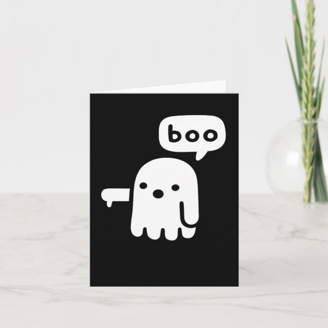 Fun Chunky Ghost Of Disapproval Boo Halloween  Card (Front)