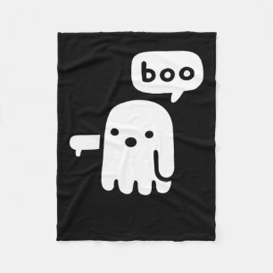 Fun Chunky Ghost Of Disapproval Boo Halloween  Fleece Blanket