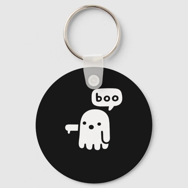 Fun Chunky Ghost Of Disapproval Boo Halloween   Key Ring (Front)