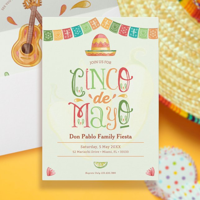 Fun Cinco de Mayo Fiesta Party Invitation (Creator Uploaded)