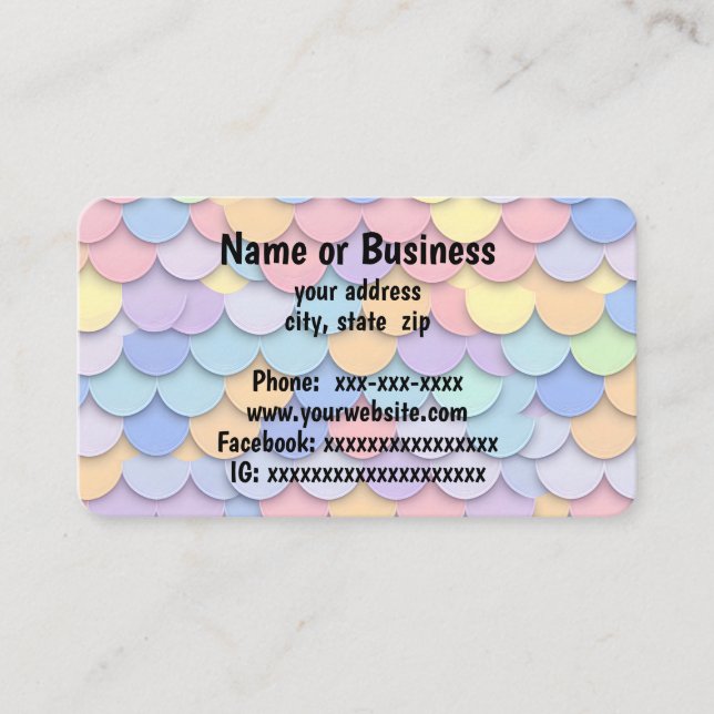 Fun circle pattern business card (Front)
