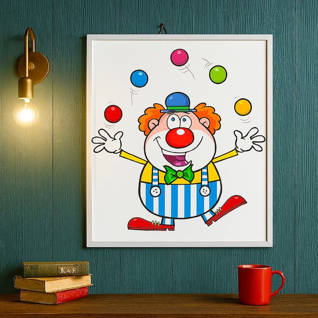 Fun Circus Clown Juggling Balls Poster (Creator Uploaded)