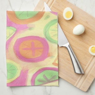 Fun Citrus Print Kitchen Towel