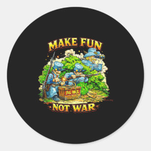 Fun Civil War Gift Classic Round Sticker