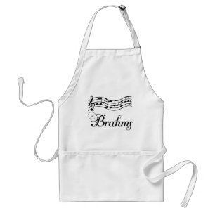 Fun Classical Music Brahms Music Notes Standard Apron