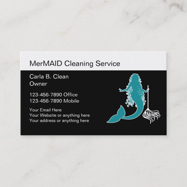 Fun Cleaning Business Cards (Front)