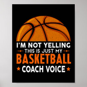 Fun Coach Bysketbyll Player Kids  Poster