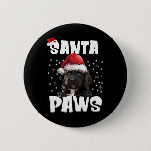 Fun Cockapoo Christmas Lights Tree Dog Lover Xmas  6 Cm Round Badge