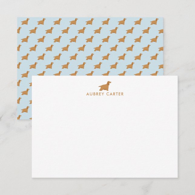 Fun Cocker Spaniel Lovers Personalised Thank You Card (Front/Back)