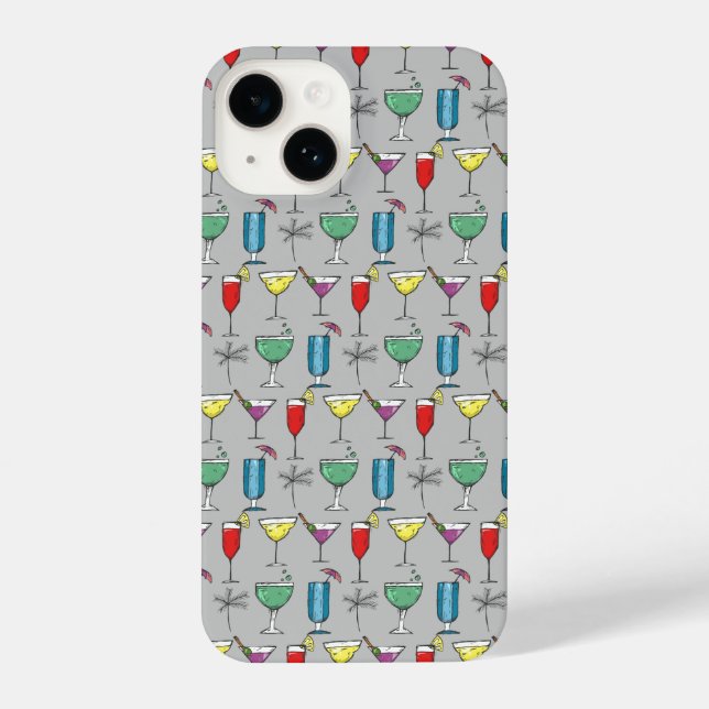Fun Cocktails Fancy Mixed Drinks Alcohol  iPhone Case (Back)