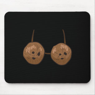 Fun Coconut Summer Coconuts Bra Fun Halloween Cost Mouse Pad