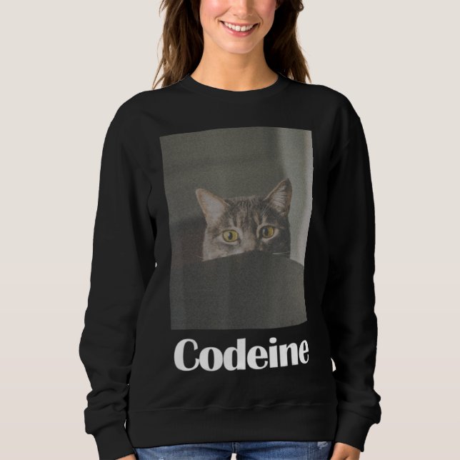 Fun Codeine Cute Cat Sweatshirt (Front)