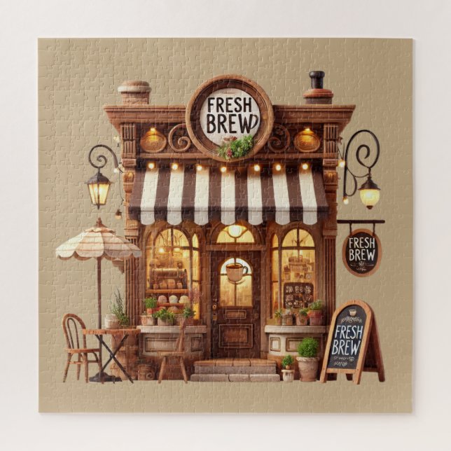 Fun coffee shop lovers jigsaw puzzle (Vertical)