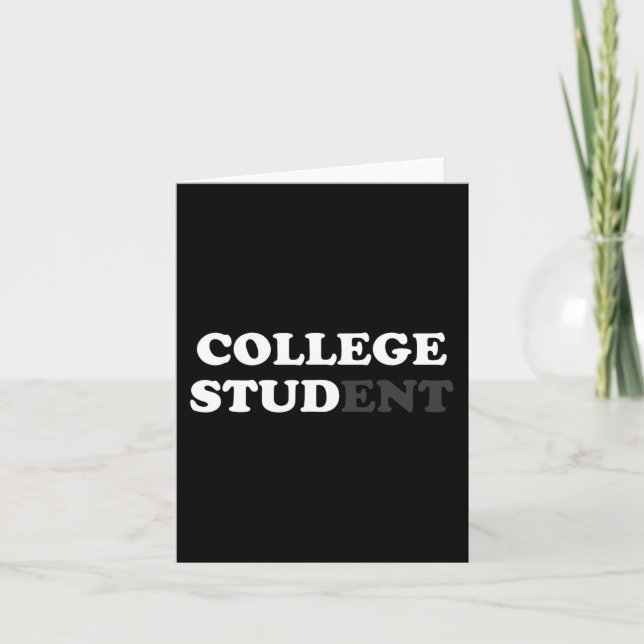 Fun College Student Gifts For Men College Stud Sar Card (Front)
