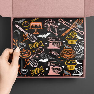 Fun Colorful Baking & Cooking Utensil Halloween Tissue Paper
