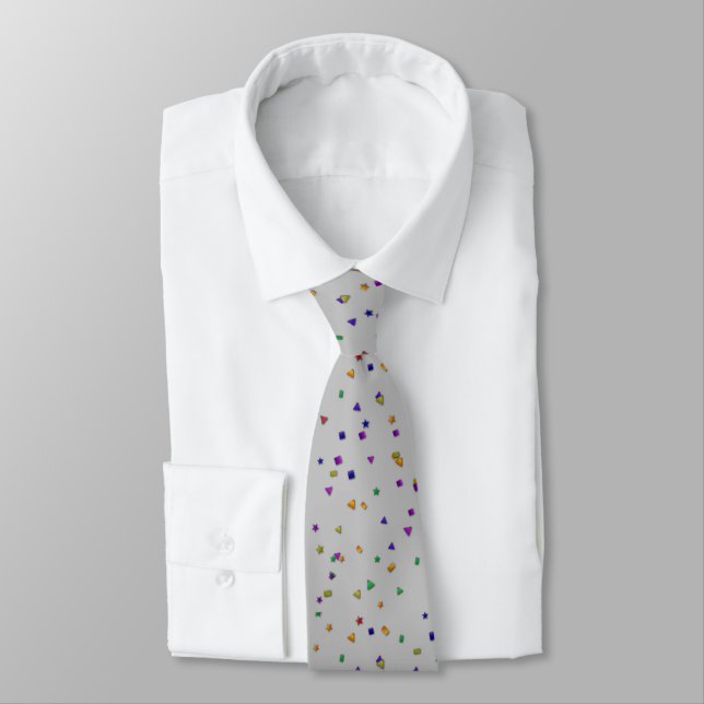 Fun Colorful Confetti Tie (Tied)