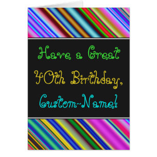 Fun, Colorful, Whimsical 40th Birthday Card