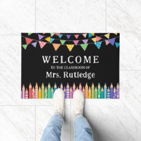 Fun Coloured Pencils Welcome Teacher's Classroom