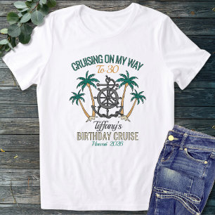 Fun Colourful 30th Birthday Cruise 2026 Name Tri-Blend Shirt