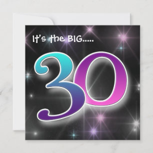 Fun & Colourful 30th Birthday Party Invitation