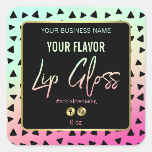 Fun Colourful 80"s Retro Lip Gloss Labels