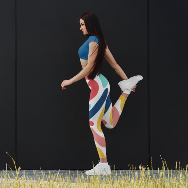 Fun colourful abstract stylish fun  leggings (Creator Uploaded)