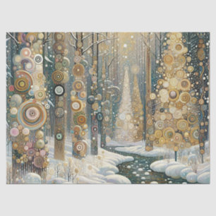 Fun Colourful Abstract Winter Wonderland Art Tissue Paper